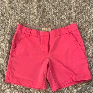 Neon pink shorts